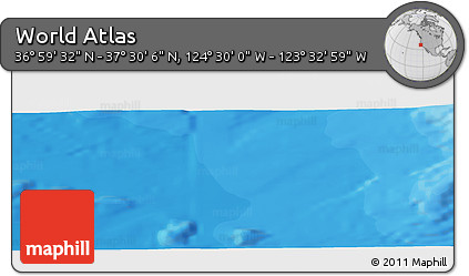 Political Panoramic Map of the Area around 37° 14' 49" N, 124° 1' 30" W