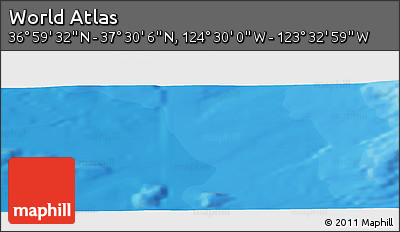 Political Panoramic Map of the Area around 37° 14' 49" N, 124° 1' 30" W