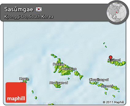 Physical 3D Map of Sasŭmgae