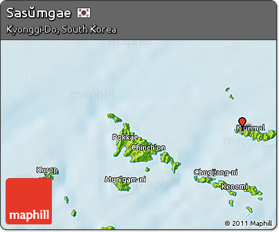 Physical 3D Map of Sasŭmgae