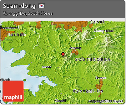 Physical 3D Map of Suam-dong