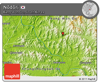 Physical 3D Map of Nŏdŏri