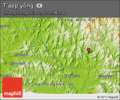 Physical 3D Map of T'app'yŏng