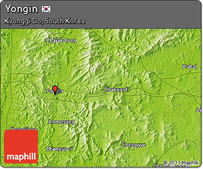 Physical 3D Map of Yongin