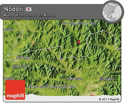 Satellite 3D Map of Nŏdŏri