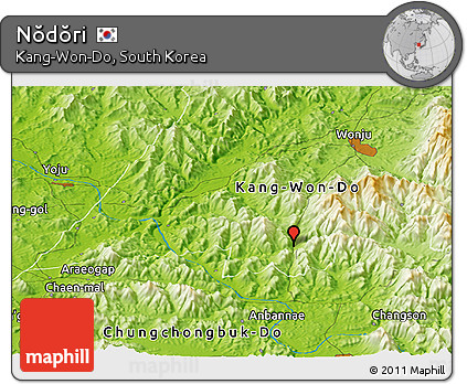 Physical Panoramic Map of Nŏdŏri