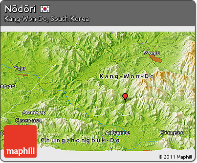 Physical Panoramic Map of Nŏdŏri