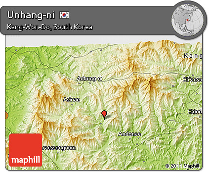 Physical 3D Map of Unhang-ni