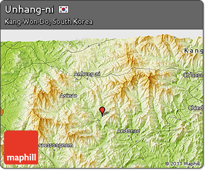 Physical 3D Map of Unhang-ni
