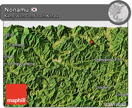 Satellite 3D Map of Nonamu