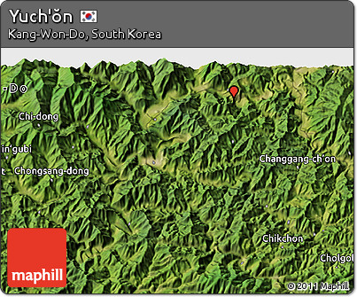 Satellite 3D Map of Yuch'ŏn