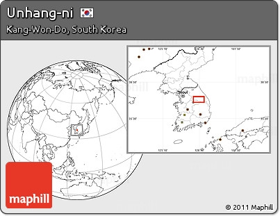 Blank Location Map of Unhang-ni