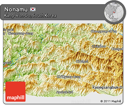 Physical Panoramic Map of Nonamu