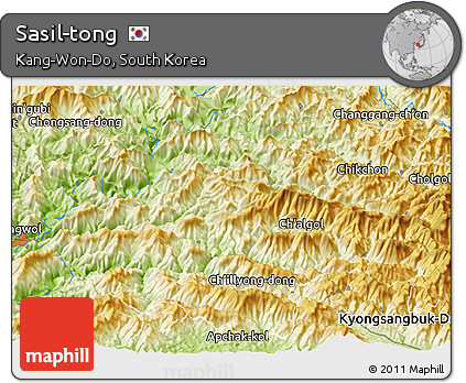 Physical Panoramic Map of Sasil-tong