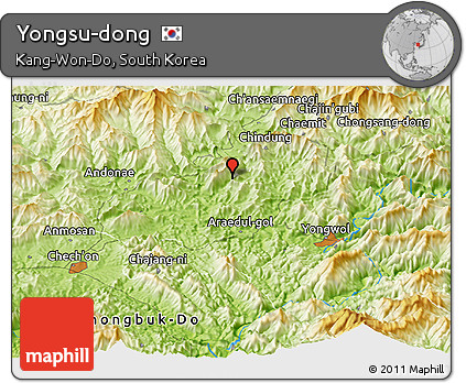 Physical Panoramic Map of Yongsu-dong