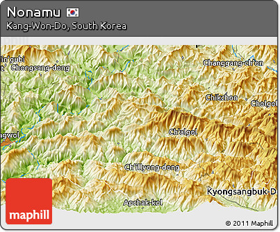 Physical Panoramic Map of Nonamu
