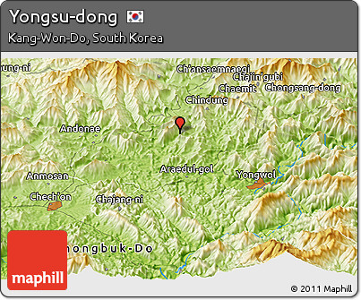 Physical Panoramic Map of Yongsu-dong