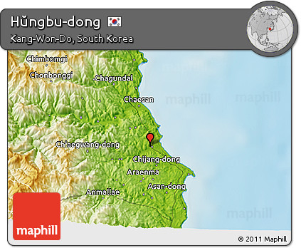 Physical 3D Map of Hŭngbu-dong