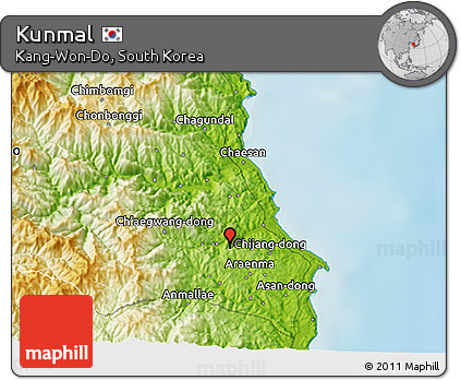 Physical 3D Map of Kunmal
