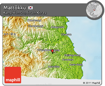 Physical 3D Map of Mattŏkku