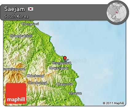Physical 3D Map of Saejam
