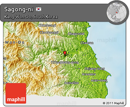 Physical 3D Map of Sagong-ni