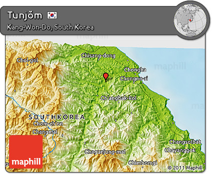 Physical 3D Map of Tunjŏm