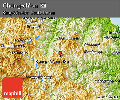 Physical 3D Map of Chung-ch'on