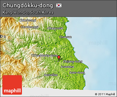 Physical 3D Map of Chungdōkku-dong