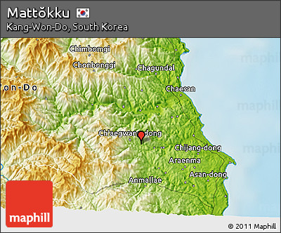 Physical 3D Map of Mattŏkku