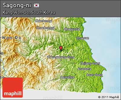 Physical 3D Map of Sagong-ni