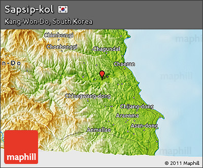 Physical 3D Map of Sapsip-kol
