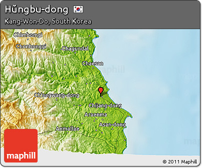 Physical 3D Map of Hŭngbu-dong