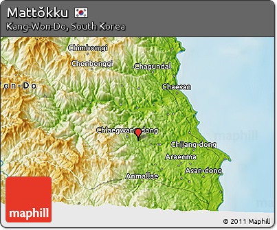 Physical 3D Map of Mattŏkku