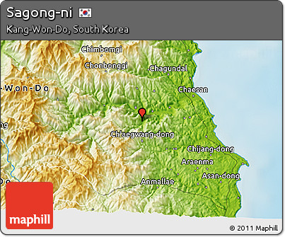Physical 3D Map of Sagong-ni