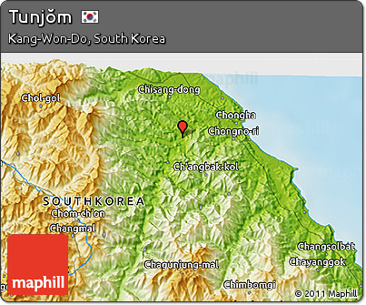 Physical 3D Map of Tunjŏm