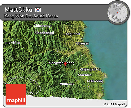 Satellite 3D Map of Mattŏkku