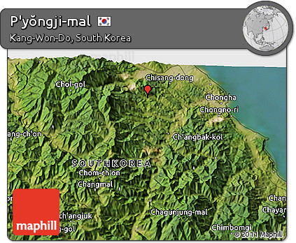 Satellite 3D Map of P'yŏngji-mal