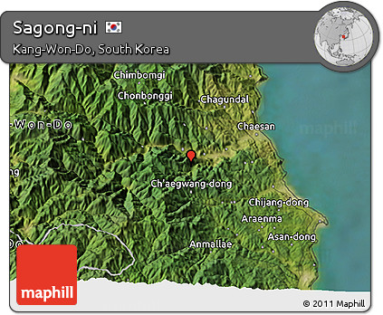 Satellite 3D Map of Sagong-ni