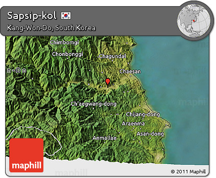 Satellite 3D Map of Sapsip-kol