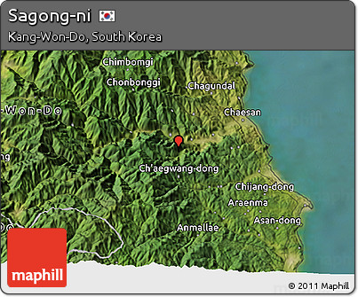 Satellite 3D Map of Sagong-ni