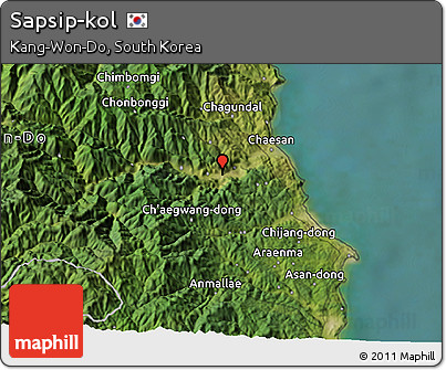 Satellite 3D Map of Sapsip-kol