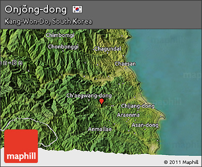 Satellite 3D Map of Onjŏng-dong