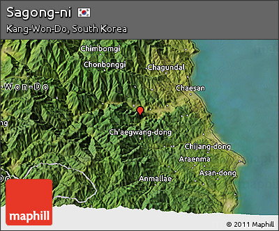 Satellite 3D Map of Sagong-ni