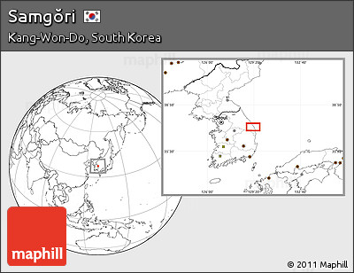 Blank Location Map of Samgŏri