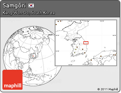Blank Location Map of Samgŏri