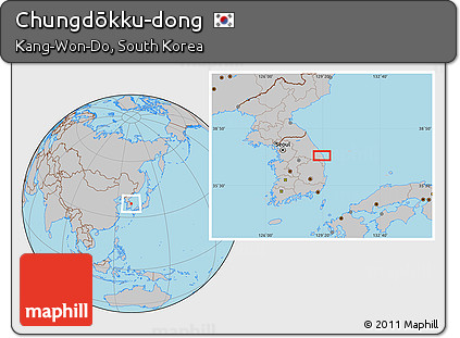 Gray Location Map of Chungdōkku-dong