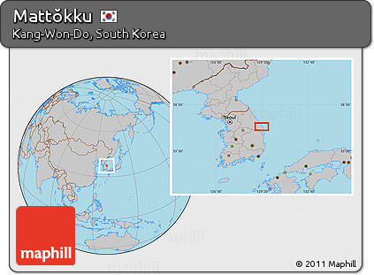 Gray Location Map of Mattŏkku