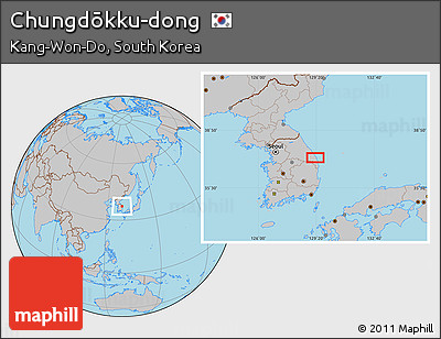 Gray Location Map of Chungdōkku-dong