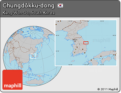 Gray Location Map of Chungdōkku-dong